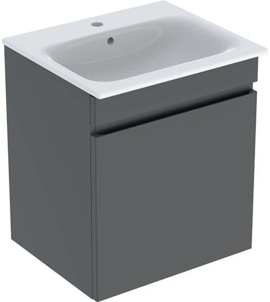 Geberit Renova Plan Waschtischset mit Unterschrank Nussbaum hell KeraTect 55 cm