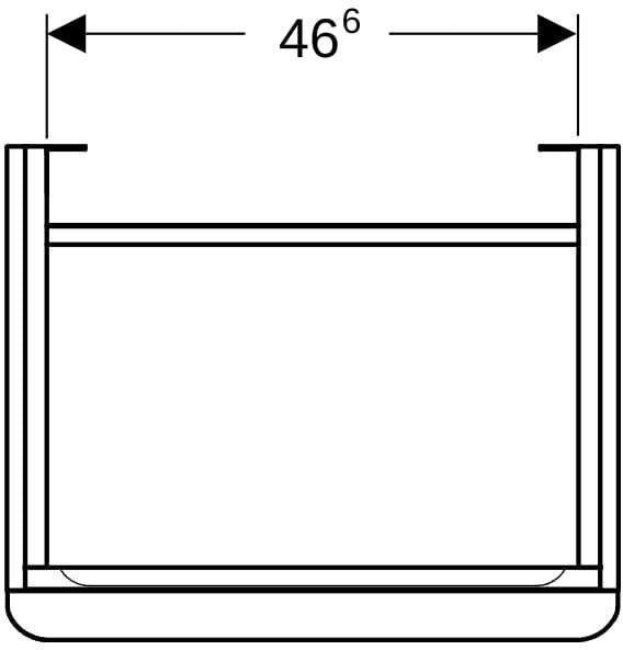 GEBERIT Smyle Wand-Waschtischunterschrank 53,6 cm Nussbaum mit 1 Tür links