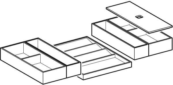 Geberit Schubladeneinsatz-Set für obere Schublade, Breite 120 cm, aus Bambus