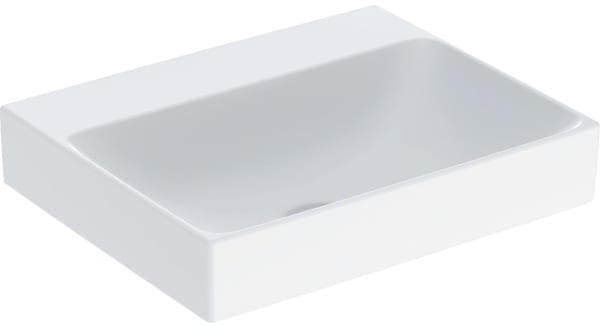 Geberit ONE Aufsatzwaschtisch 50x41 cm weiß KeraTect ohne Hahnloch ohne Überlauf