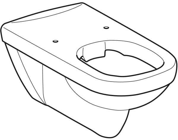 GEBERIT Renova Comfort Wand-WC eckig, spülrandlos Rimfree, 70 cm Ausladung, weiß