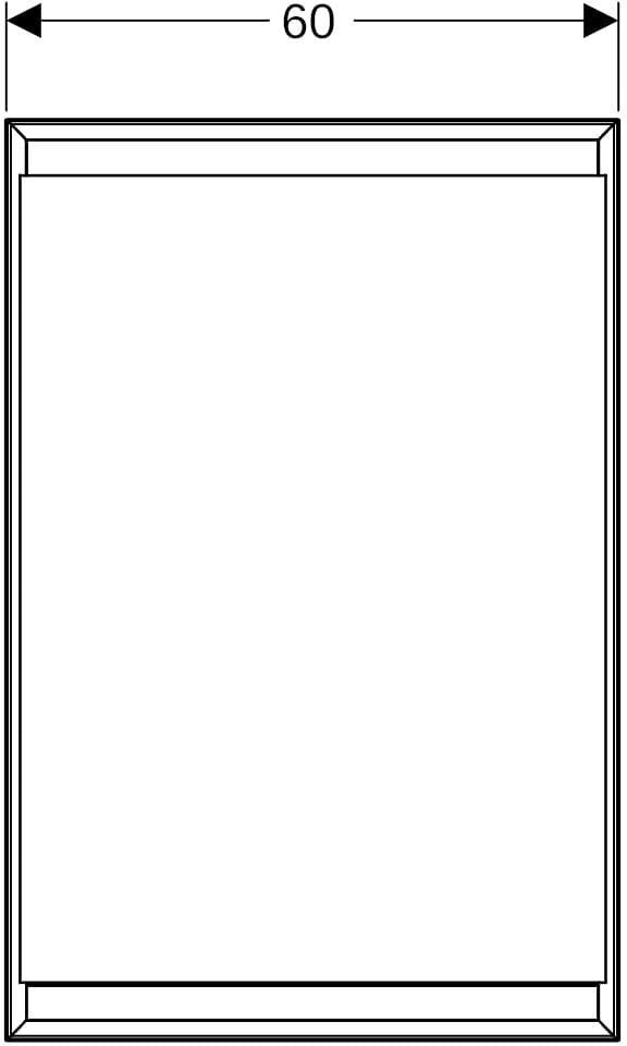 Geberit ONE Spiegelschrank mit ComfortLight, 1 Tür links, Unterputz, 60x90x15 cm, weiß