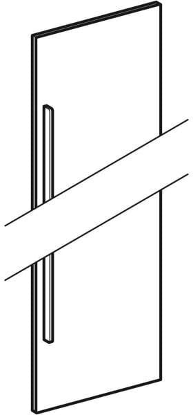 GEBERIT iCon Spiegeltür für Hochschrank, Breite 36 cm, weiß matt – passgenaue Badmöbel-Ergänzung