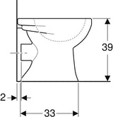 GEBERIT Renova Stand-WC Tiefspüler weiß KeraTect Abgang horizontal