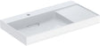 Geberit ONE Waschtisch 90x48 cm CleanDrain, Ablage rechts, mit Hahnloch links, weiß KeraTect