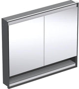 Geberit ONE Spiegelschrank mit Nische & ComfortLight, 2 Türen, 75x90x15 cm, schwarz matt