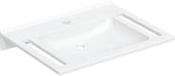 Geberit Publica Waschtisch 70x55 cm, eckig, barrierefrei, mit Hahnloch, ohne Überlauf, weiß