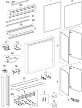 Geberit ONE Spiegelschrank mit ComfortLight, 1 Tür links, 60x90x15 cm, weiß