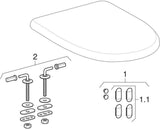 Geberit Renova Comfort Stand-WC Flachspüler erhöht barrierefrei Abgang horizontal weiß