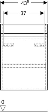 GEBERIT Renova Plan Unterschrank für Handwaschbecken, 1 Tür, Nussbaum hickory, 38,4 cm