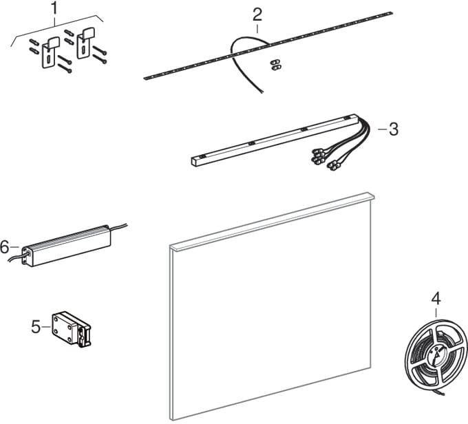 GEBERIT Xeno2 Lichtspiegel 40x91x5,5cm – LED, Touch-Dimmer, Spiegelheizung, IP44