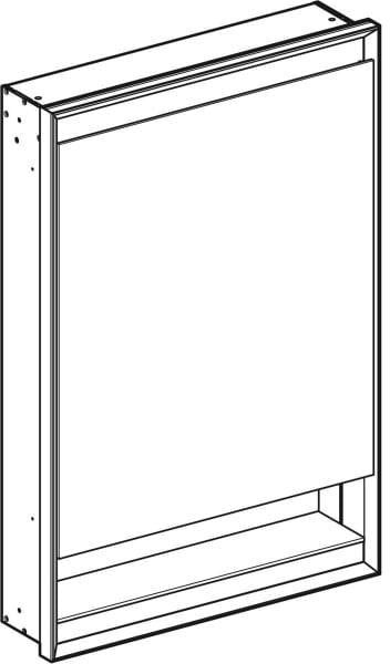 Geberit ONE Spiegelschrank mit ComfortLight, 1 Tür links, 60x90x15 cm, Aluminium eloxiert