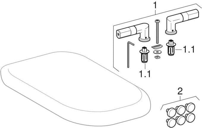 Geberit Era WC-Sitz Weiß mit Absenkautomatik und verchromten Scharnieren