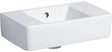 Geberit Renova Compact Handwaschbecken 40x25 cm ohne Hahnloch mit Überlauf weiß