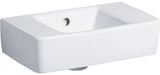 Geberit Renova Compact Handwaschbecken 40x25 cm ohne Hahnloch mit Überlauf weiß