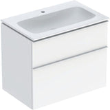 Geberit iCon Waschtischset 75 cm mit Unterschrank, 2 Schubladen, weiß hochglanz, KeraTect