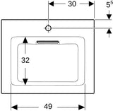 Geberit ONE Möbelwaschtisch 60x48 cm mit CleanDrain, KeraTect, ohne Überlauf, weiß