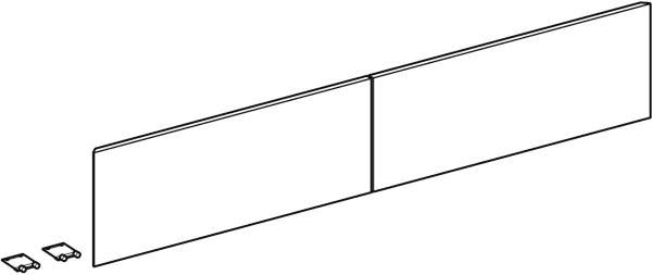 Geberit ONE Schubladenfront-Set für Waschtischunterschrank, 2 Schubladen, weiß hochglänzend, B 135 cm
