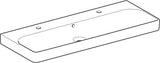 Geberit Smyle Waschtisch eckig 120x48 cm mit zwei Hahnlöchern und KeraTect Weiß