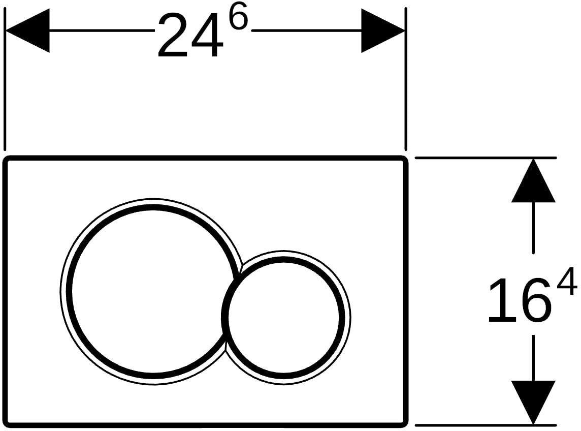 Geberit Sigma01 Betätigungsplatte rund 2-Mengen-Spülung weiß glänzend, 10er-Pack