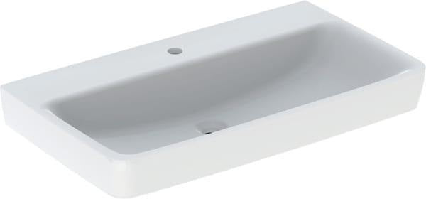 Geberit Renova Plan Waschtisch 55x44 cm mit Hahnloch, ohne Überlauf, weiß