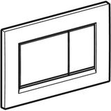 Geberit Sigma20 Betätigungsplatte eckig 2-Mengen-Spülung weiß glänzend chrom