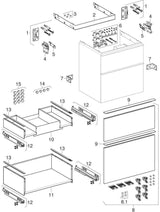Geberit iCon Unterschrank für Waschtisch, 2 Schubladen, 118,4 cm, weiß hochglänzend