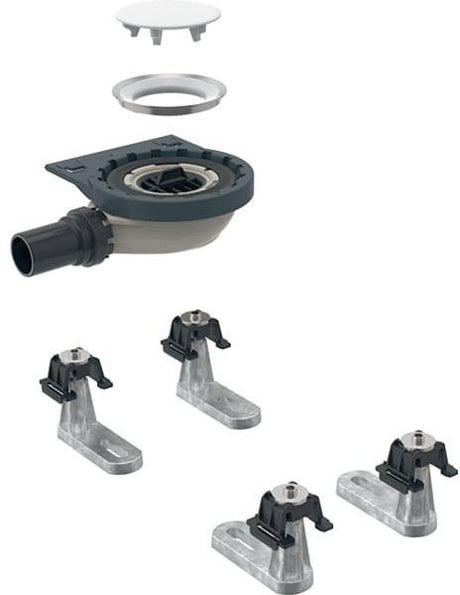 Geberit Duschwannenablauf für Setaplano – Sperrwasserhöhe 30 mm, DN 40, mit 4 Füßen