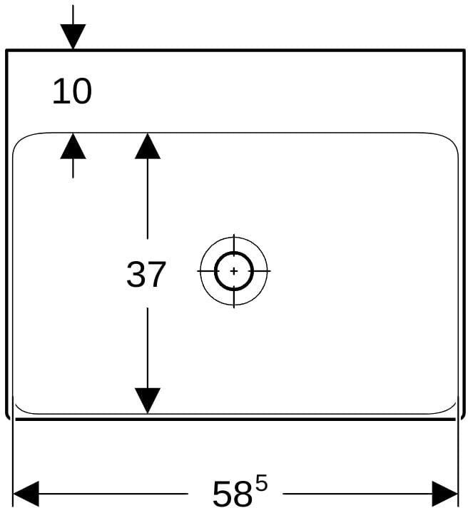 Geberit ONE Waschtisch 60x48 cm weiß KeraTect ohne Hahnloch ohne Überlauf