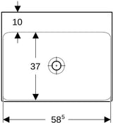 Geberit ONE Waschtisch 60x48 cm weiß KeraTect ohne Hahnloch ohne Überlauf