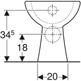 GEBERIT Renova Stand-WC Tiefspüler weiß KeraTect Abgang horizontal