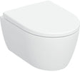 Geberit iCon Wand-WC Set Tiefspüler TurboFlush mit WC-Sitz, 49 cm, weiß
