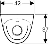 Geberit Tamina Urinal mit integrierter Steuerung, Netzbetrieb, spülrandlos, weiß