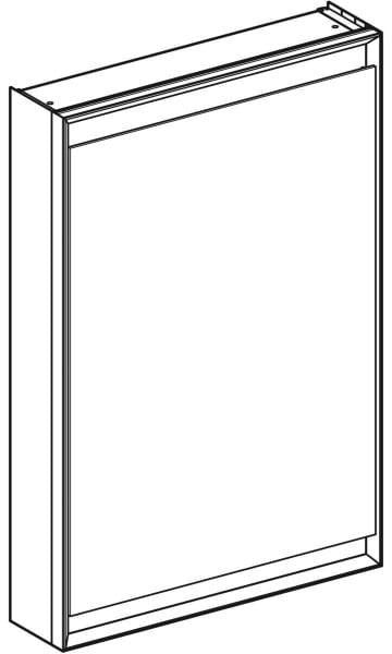 Geberit ONE Spiegelschrank mit ComfortLight, 1 Tür links, 60x90x15 cm, weiß