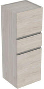 Geberit Renova Plan Mittelhochschrank 39 cm mit 2 Türen & Schublade – Nussbaum hickory hell