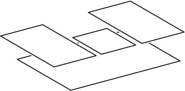 GEBERIT Set Antirutschmatten für Unterschrank Waschtisch, Breite 120 cm