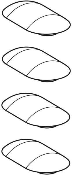 GEBERIT Ausgleichspuffer-Set für WC-Sitz, 3 mm und 7 mm, 4 Stück, zum Stecken