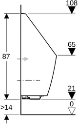 Geberit Tamina Urinal mit integrierter Steuerung, Netzbetrieb, spülrandlos, weiß