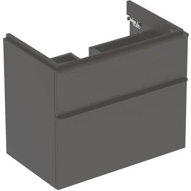 Geberit Smyle Unterschrank für Waschtisch eckig mit 2 Schubladen 118,4 cm sandgrau