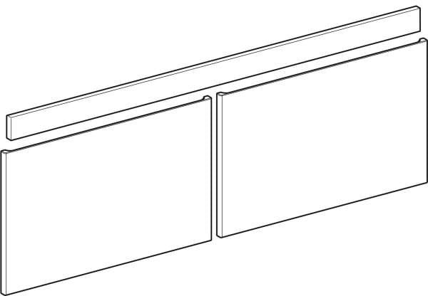 Geberit Renova Plan Schubladen-/Front-Set 55 cm in Nussbaum Hickory Hell für Möbelwaschtisch