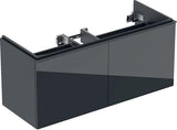 Geberit Acanto Waschtischunterschrank 119 cm, 2 Schubladen + 2 Innenschubladen, Weiß Hochglanz