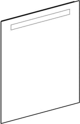 Geberit Option Basic Lichtspiegel eckig 50x70cm mit LED-Beleuchtung oben, Aluminium eloxiert