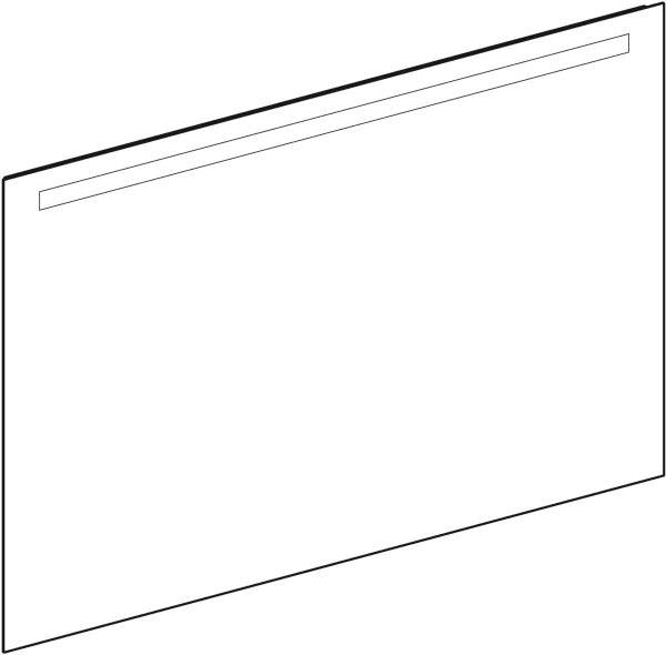 Geberit Option Basic Lichtspiegel eckig 50x70cm mit LED-Beleuchtung oben, Aluminium eloxiert