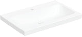 Geberit iCon Light Aufsatzwaschtisch 75x48 cm mit Hahnloch und Überlauf in Weiß