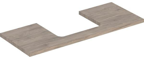 Geberit ONE Waschtischplatte 75x3x47 cm weiß hochglänzend mit mittigem Ausschnitt für Aufsatzwaschtisch
