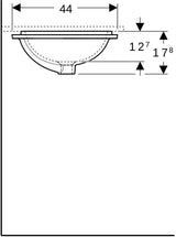 GEBERIT VariForm Unterbauwaschtisch 53x44 cm weiß KeraTect ohne Hahnloch