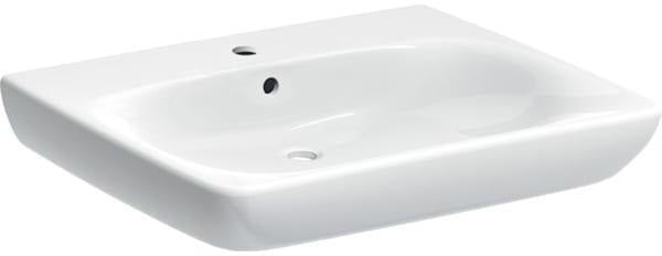 Geberit Renova Comfort Waschtisch barrierefrei 65x55 cm mit Hahnloch und Überlauf weiß