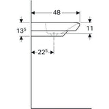 Geberit Waschtisch MYDAY 800x480mm ohne Überlauf mit Hahnloch weiß KeraTect