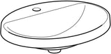 Geberit VariForm Einbauwaschtisch oval 60x48 cm mit Hahnlochbank KeraTect