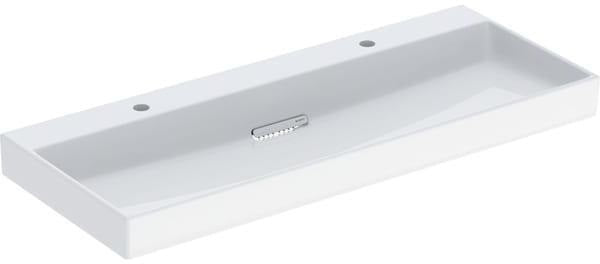 Geberit ONE Doppelwaschtisch 120x48 cm mit CleanDrain, KeraTect, ohne Überlauf, weiß